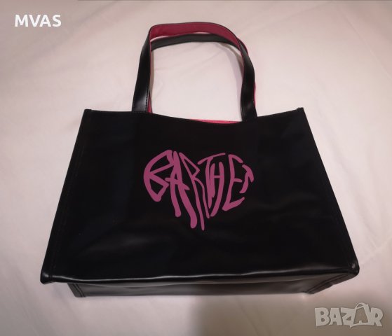 Нова дамска чанта за ръка черна с тъмно розово пакет, снимка 2 - Чанти - 37695795