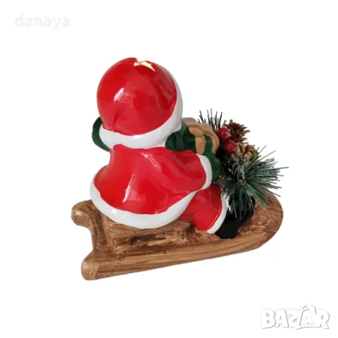 5325 Светеща коледна фигура Дядо Коледа или Снежко с шейна, снимка 5 - Декорация за дома - 47548172
