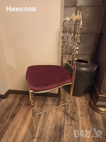 Месингов стол Chiavari, снимка 4 - Антикварни и старинни предмети - 52573803