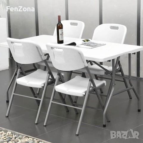 Комплект 4 броя сгъваеми кетъринг столове за градина и събития - удобни и издръжливи, снимка 2 - Градински мебели, декорация  - 53857756