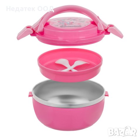 Термо кутия за храна, Еднорог, 920 ml, Розова, снимка 2 - Кутии за храна - 42165790