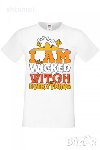 Мъжка тениска I'm The Wicked Witch Of Everything 1,Halloween,Хелоуин,Празник,Забавление,Изненада,, снимка 3 - Тениски - 38123936