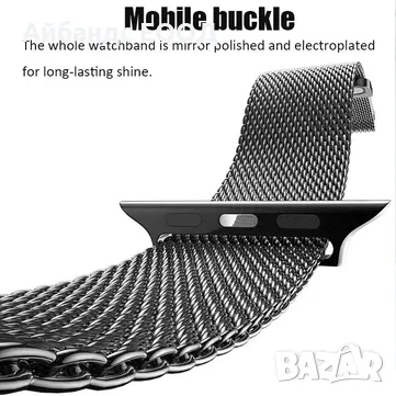 Метална магнитна каишка Milanese за Apple Watch ULTRA/SE/11/10/9/8/7/6, снимка 8 - Каишки за часовници - 49407958