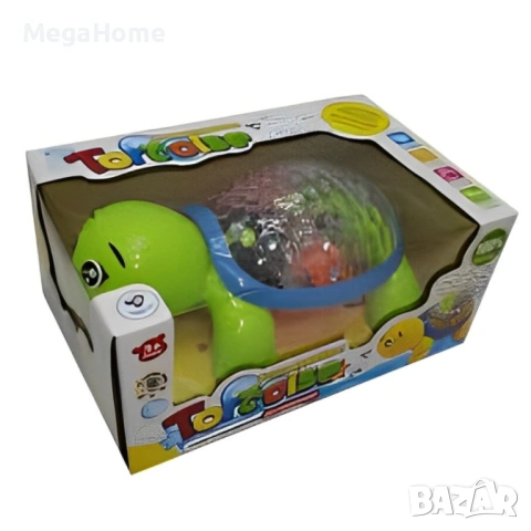 Играчка Щастлива костенурка TortToise, 3D мигащи светлини, Музика, Въртяща се светлинна проекция, снимка 4 - Други - 53230338