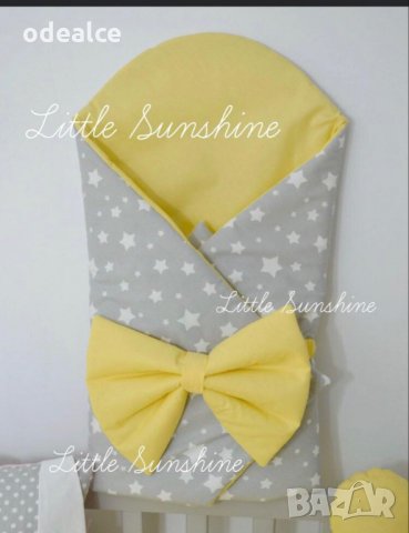 Невероятно бебешко одеалце Little Sunshine тип "прегърни ме" /порт бебе/голяма панделка, снимка 5 - Спално бельо и завивки - 29654391