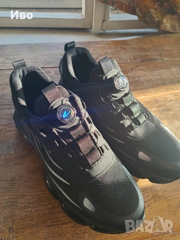 Защитни работни обувки със стоманено бомбе и бързо стягане