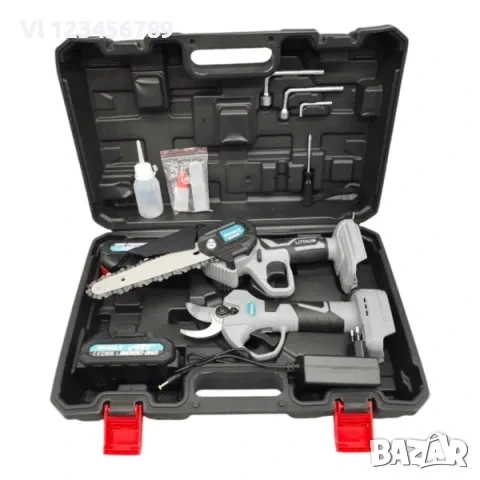 овощарски акумулаторни ножица и трион WEGGLE 36V, 8Ah, снимка 2 - Градинска техника - 52264804