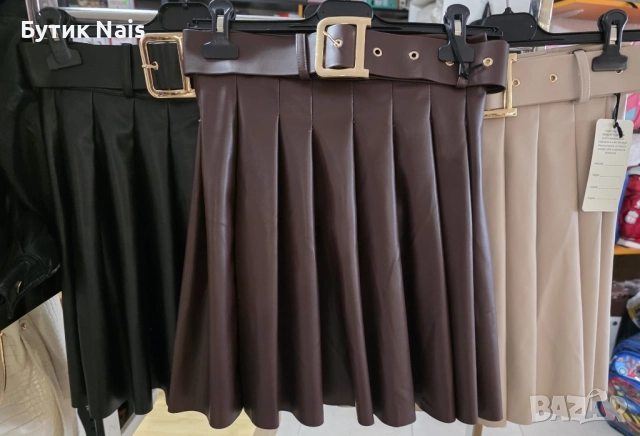 Кожена пола , снимка 4 - Поли - 51924540