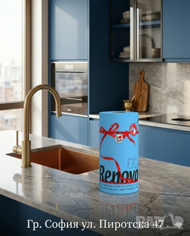 Renova Синя Кухненска ролка Луксозна и супер абсорбираща 1 бр.