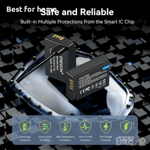 Батерия ENEGON LP-E17 с порт за зареждане тип C, снимка 6 - Друга електроника - 53258883