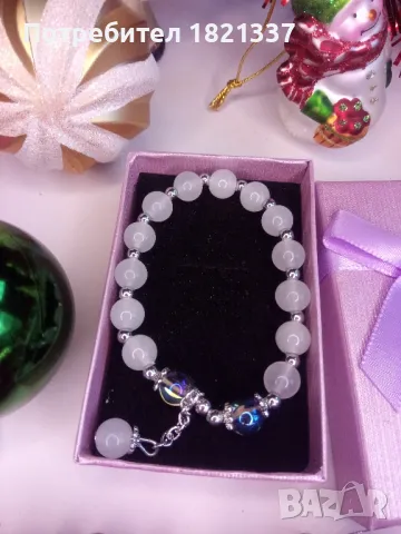 Гривна от мъниста планински кристал 