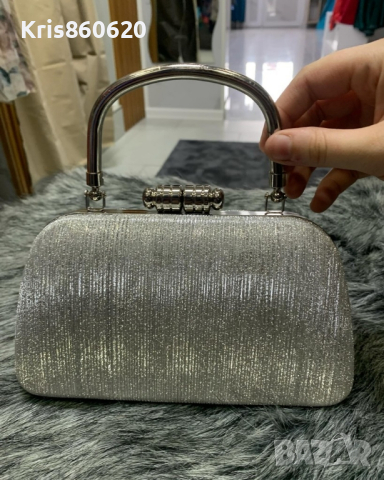 Елегaнтна дамска чантичка в бляскави цветове 22/12см, снимка 1