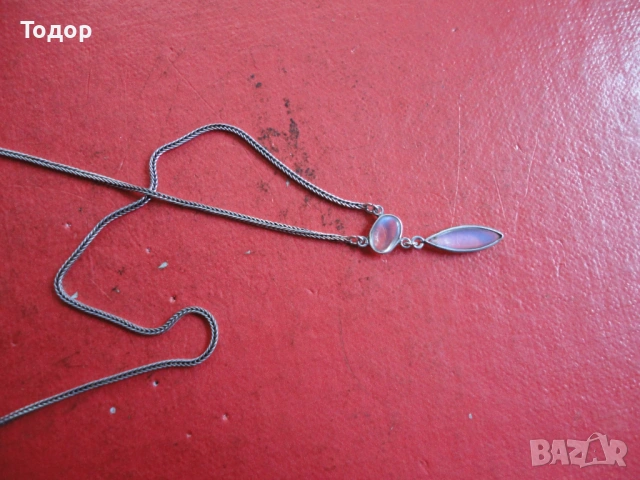 Страхотно сребърно колие верижка с камъни 925, снимка 8 - Колиета, медальони, синджири - 53305345