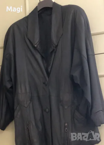 Дамско яке естествена кожа L-XL, тъмнозелено, снимка 3 - Якета - 56336069
