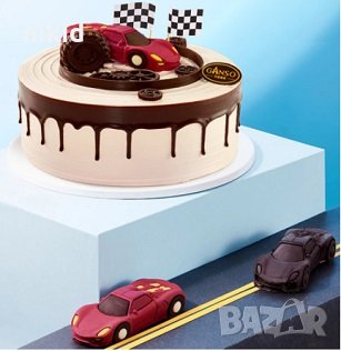 10 бр рали кола автомобил количка силиконов молд форма фондан гипс шоколад бонбон, снимка 2 - Форми - 35407633