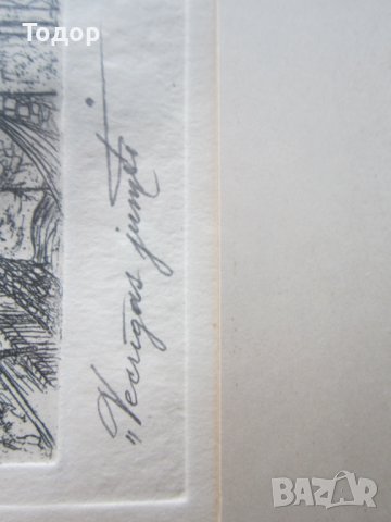 Страхотен офорт гравюра подписана , снимка 6 - Картини - 37342692