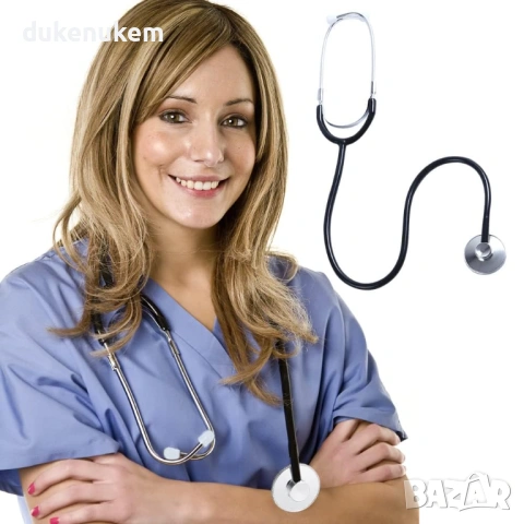 Медицински стетоскоп, класически, едностранен, черен, снимка 2 - Уреди за диагностика - 53228762