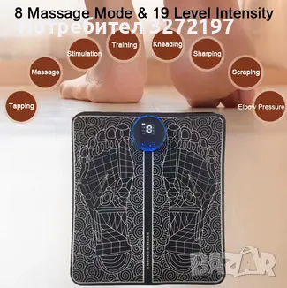 Комплект EMS масажори 2бр.-за крака и тяло с електростимулация за подобряване на циркулацията, USB, снимка 2 - Масажори - 49723732