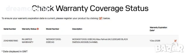 Диск SSD 4TB, Western Digital Black SN850X, NVMe, M.2 (2280), счетене 7300MB/s, запис 6600MB/s, снимка 6 - Твърди дискове - 54093824