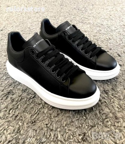 Мъжки черни кецове  Alexander McQueen  код AF74, снимка 2 - Кецове - 38893767