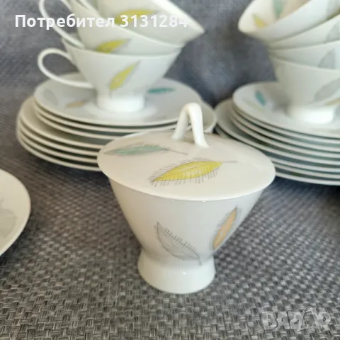 Rosenthal сервиз за чай кафе от дизайнер Loewy 28 бр Германия, снимка 7 - Сервизи - 49362242