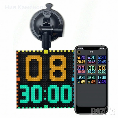 Интелигентен LED екран 32×32 за заден прозорец на автомобил – Модел Pixel RGB с Bluetooth управление, снимка 7 - Аксесоари и консумативи - 53151093