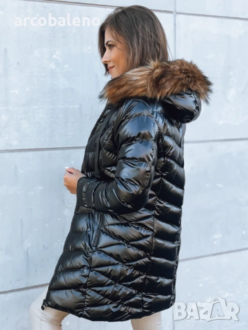 Дамско ватирано зимно яке с качулка CRYSTAL, 3цвята , снимка 5 - Якета - 47582157