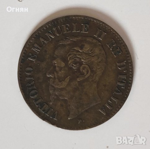 2 сентисими 1867  Италия М Милано Виктор Емануел II, снимка 2 - Нумизматика и бонистика - 42754868