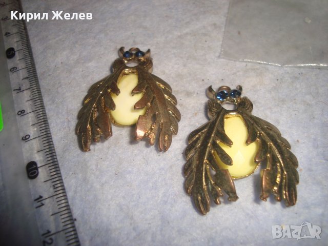 2 ФИГУРАЛНИ ВИНТИДЖ АРТ ЗЛАТИСТИ ВИСУЛКИ за ОБЕЦИ или ДРУГИ БИЖУТА 41911, снимка 7 - Други - 36623756