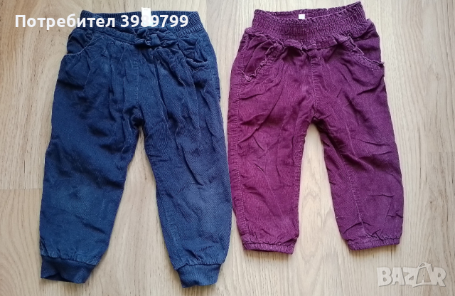 Джинсови панталони за момиче 9-18м, снимка 1 - Панталони и долнища за бебе - 44556336