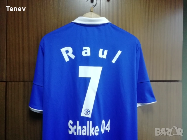 Schalke 04 Raul Adidas оригинална тениска фланелка Раул Шалке екип, снимка 3 - Футбол - 52970896