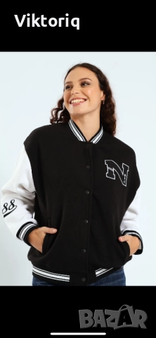 Суичър бомбър дамски черен, снимка 4 - Якета - 52498251