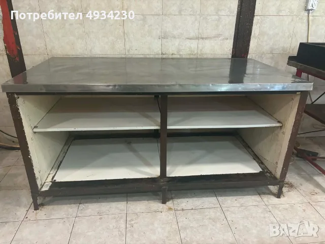 Професионални кухненски работни маси (Алпака и Островни) + шкаф, гр. Хасково, снимка 7 - Обзавеждане на кухня - 55877087
