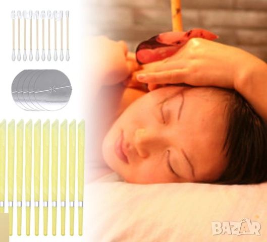 Ароматни восъчни свещи за уши за ефективно премахване на ушната кал 10 бр. / 10 броя в комплект; / Д, снимка 3 - Други - 53923737