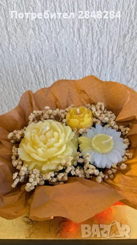 Букети от соев восък, снимка 4 - Подаръци за жени - 47330344