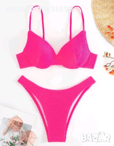 Розов бански с твърди чашки Barbie, снимка 1