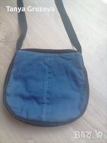 Ръчно шити дънкови чанти - раничка и чанта , снимка 9 - Чанти - 37447682
