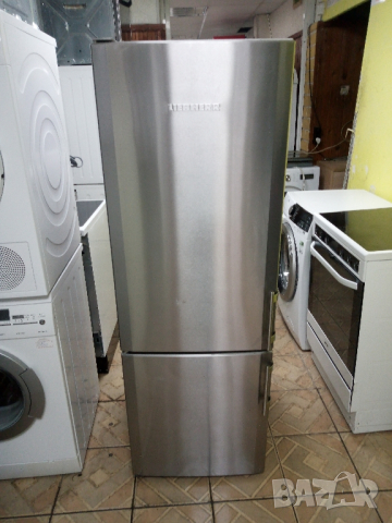 Иноксов комбиниран хладилник с фризер Liebherr 2  години гаранция!, снимка 1 - Хладилници - 44796145