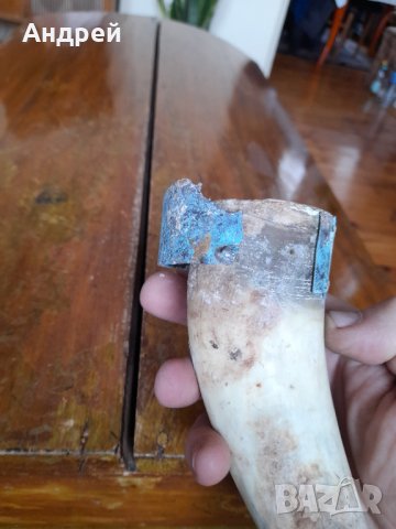 Стар рог барутница #3, снимка 3 - Други ценни предмети - 44417755