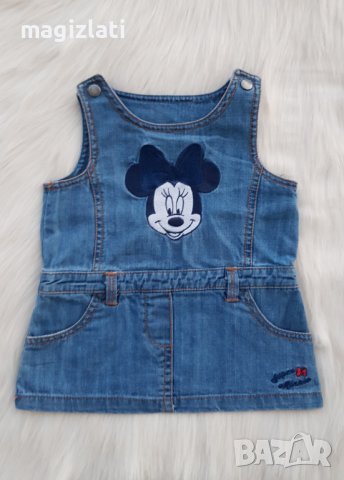 Дънков сукман Мини Маус 3-6 месеца, снимка 6 - Бебешки рокли - 42765707