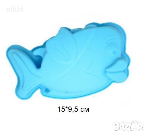 Риба Рибка средна силиконова форма за направа печене кекс торта желиран сладкиш гипс, снимка 1 - Форми - 30385856