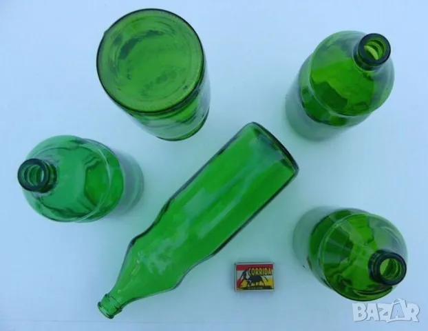 Класически Български БУТИЛКИ 1 литър Стъклени Шишета за Напитки Капачки тип Кроненкорк и Тапи БАРТЕР, снимка 2 - Буркани, бутилки и капачки - 47303678