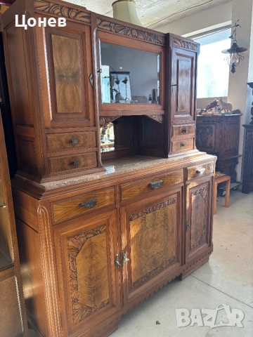 Масивен шкаф с мрамор, снимка 3 - Шкафове - 52955273