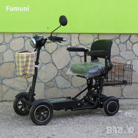Инвалидна Електрческа Четириколка 350W ЧЕРНА, снимка 2 - Мотоциклети и мототехника - 54144851