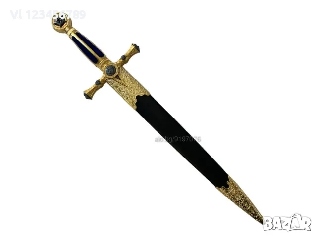 Стилен Къс Масонски Меч -310х500, снимка 3 - Ножове - 52265370