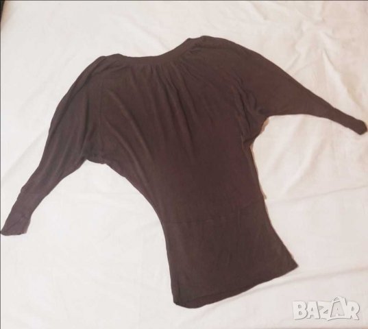 Кафяв блузон/туника, снимка 1 - Блузи с дълъг ръкав и пуловери - 26475764