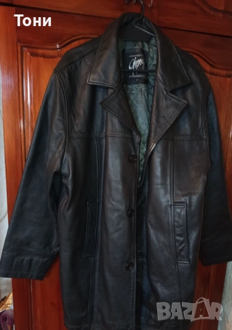 Ново Мъжко Зимно Яке Изцяло от Естествена Кожа L, снимка 9 - Якета - 53186347