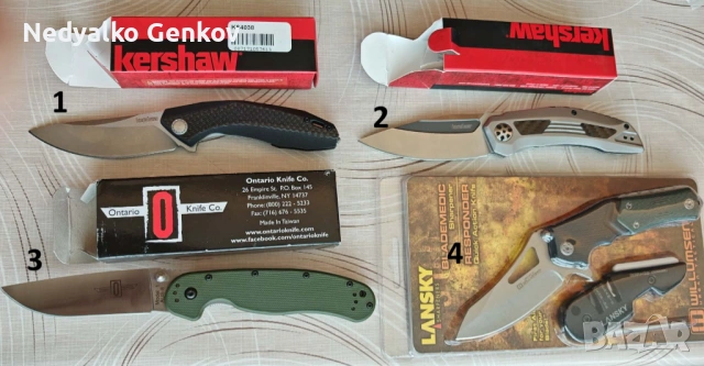 Kershaw Layup/Norad/Tumbler, CRKT, Ontario Rat 1, Lansky, Real Steel