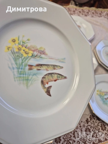 Рибен сервиз, Лимож, снимка 14 - Сервизи - 54227751