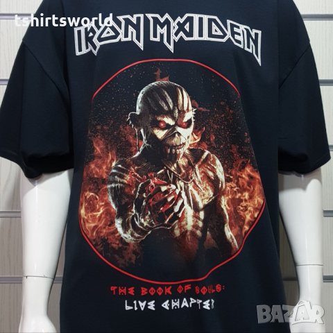 Нова мъжка тениска на музикалната група IRON MAIDEN -THE BOOK OF SOULS LIVE CHAPTER , снимка 5 - Тениски - 30648352